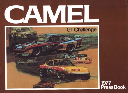 On the press book of Camel GT 1977 - Corvette by JPS Racing